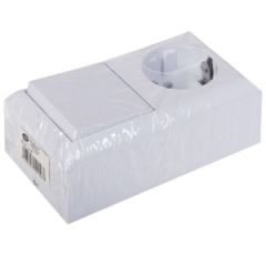 Rozete+slēdzis VA 1+1 16A balts