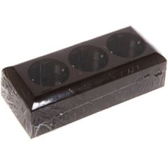 Rozete 3-viet. VA 16A brūns