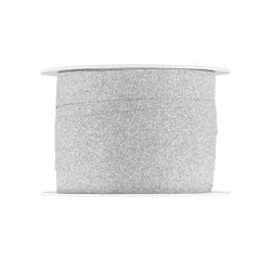 Dāvanu lenta Kapel  glitter sudraba 10mx10mm