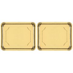 Vienreizliet. Paplāte papīra Festi zelta 31x38cm 2gab.