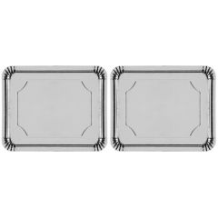 Vienreizliet. Paplāte papīra Festi sudraba 31x38cm 2gab.