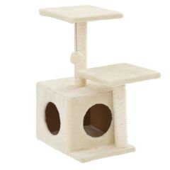 Kaķu māja bēša h57cm