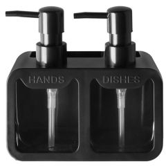 Ziepju trauks Nord Clean virtuvei melns 2-viet.