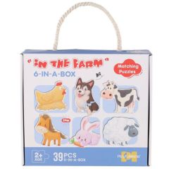 Puzle 6in1 Dzīvnieki 39 gab.