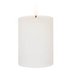 LED galda svece ar 3D liesmu, balta