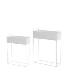 Puķu kaste 4Living 45x18x60cm max 5kg balta