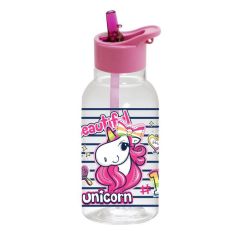 Ūdens pudele ar salmiņu 0.46L