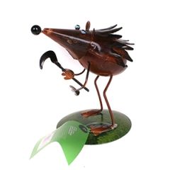 Dāvanu kaste zaļa/balta ar punktiem/lapām 18.6x11.7x5.3cm