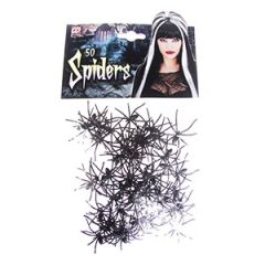 Dekors Zirnekļi melni 50gab.