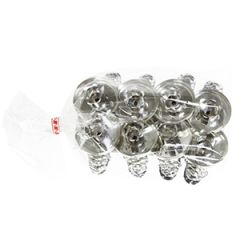 Eglīšu svečturi ar paliktni 8gab.sudraba