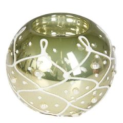 Svečturis tējassvecei 8x8cm stikla, balts