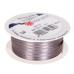 Dāvanu lenta Satin 3mmx10m pelēka