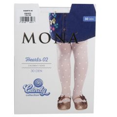 Zeķubikses bērnu Mona ar rakstu Hearts 02 30