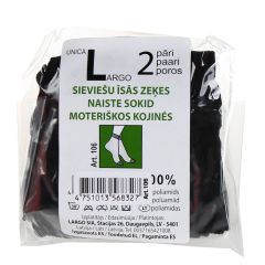 Zeķes sieviešu īsās 2-pāri nero