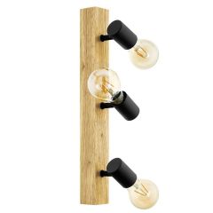 Sp.l.-TOWNSHEND3 3x60W E27 koka/melna