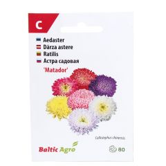 Sēklas Asteres Ķīnas Matador Mix 80gab.