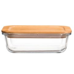 Trauks ēdiena uzglab. Maku stikla, bambusa 0.64l