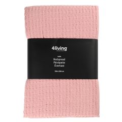 Gultas pārklājs 4Living Waffle rozā 150x250cm