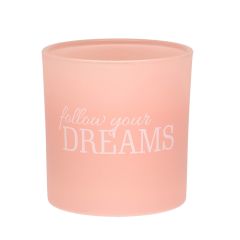 Svece arom. Dreams rozā 10.8x10.3cm 40h