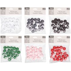 Fl.dekors Pērles Kapel koka 20mm 20gab.