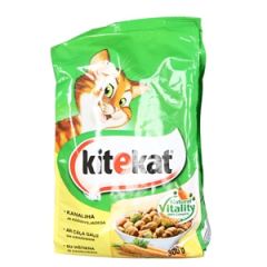 Barība kaķiem Kitekat ar cāļa gaļu un dārz.300g