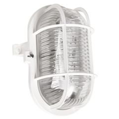 Pl.lampa 60W E27 IP44 balta