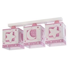 Gr.l.-MOONLIGHT 3x60W E27 rozā