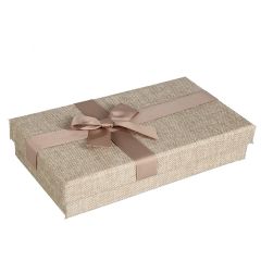 Dāvanu kaste brūna, pelēka 25x14x5cm