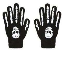 Cimdi Skeleta, melni