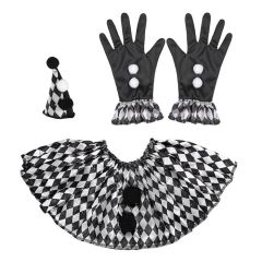 Tērps Arlekīns (cepure, apkakle, cimdi)