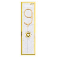 Tortes svecīte cipars 9 dzirkstošas uz kociņa