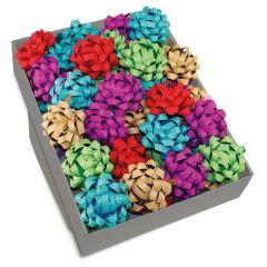 Dāvanu pušķis Poly Glitter Popart 8cm (1) krās.5ass