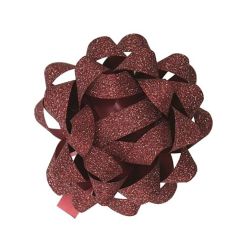 Dāvanu pušķis Poly Glitter 8cm bordo