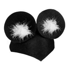 Cepure Pele filca melna, balta