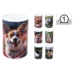 Krājkase met. Dzīvnieki 10x15cm 6-veidi