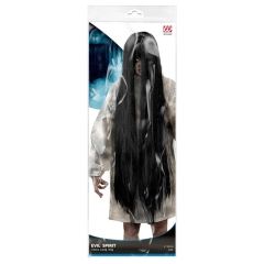 Parūka 100cm, melna, gari mati