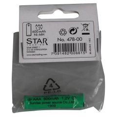 Akumulators AAA 1.2V 600mAh Ni-MH 2gab /10