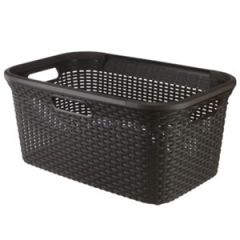 Veļas grozs Style Rattan 45L tumši brūns 27x38x60cm