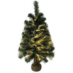 Optiskā egle h60cm silti balta, ar džutas pamatni