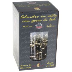 Elektrisks dekors Cilindrs ar LED virteni h15cm