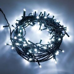 500 LED diožu virtene 50m auksti balta