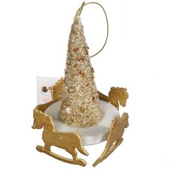 Egļu rotājums zelta 11cm, 4veidi