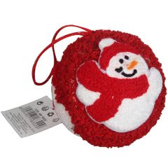 Egļu rotājums sarkans d8cm, 3veidi