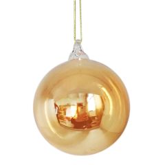 Eglīšu bumba d8cm, stikla, zelta