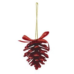 Egļu rotājumi 13/6cm, sarkani