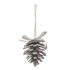 Egļu rotājumi 13/6cm, sudraba