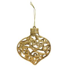 Egļu rotājums 3D, 8cm, zelta, 2 veidi