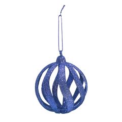 Egļu rotājums 3D, 8cm, zils, 2 veidi