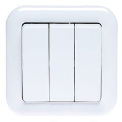 Slēdzis 1+1+1 2000 balts