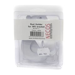 Necos stieņa turētājs režģu plauktam balts